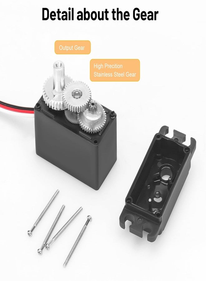 daitoku Upgrade Metal Servo for MJX Hyper Go Servo 14701B H14BM 14209 14210 1/14 RC Car - Image 2